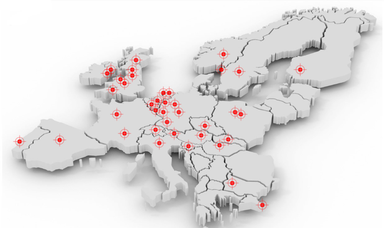 Bartec Auto ID - Distributors Map